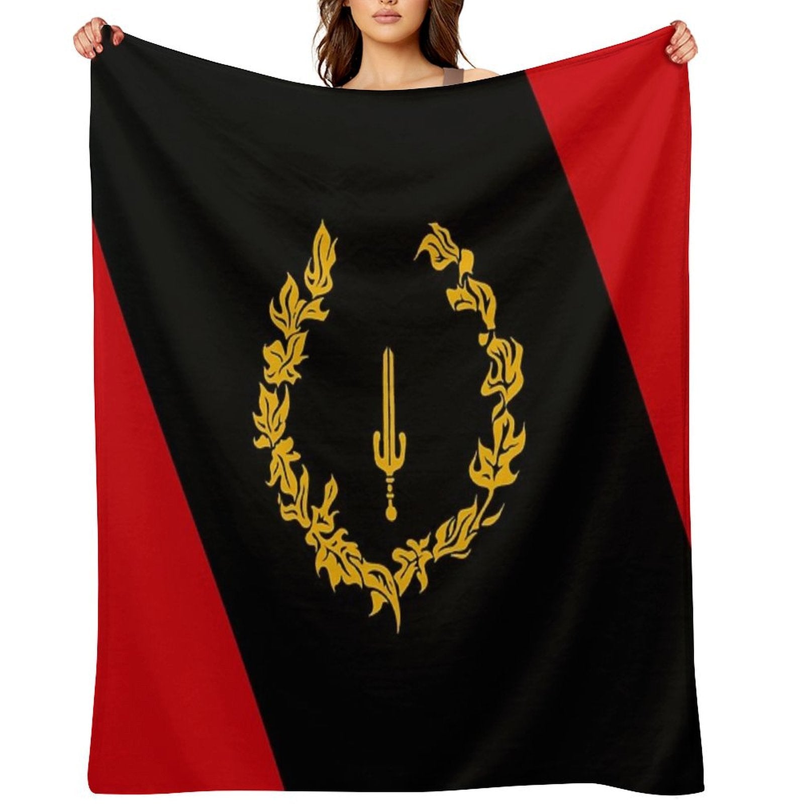 Black American Heritage Flag Travel-friendly Throw Blanket