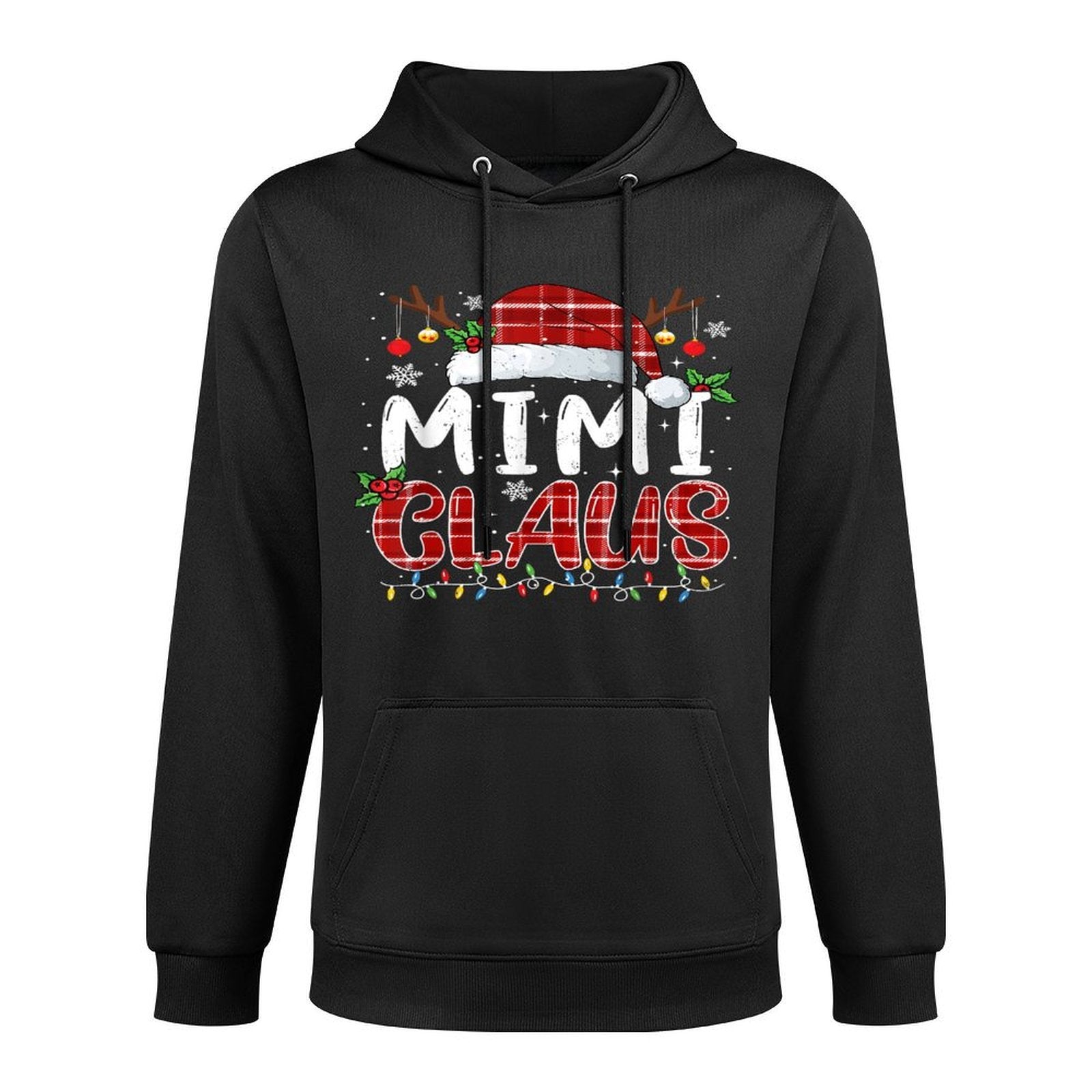 Mimi Claus Christmas Lights Pajama Family Matching Adjustable Hood Hoodie