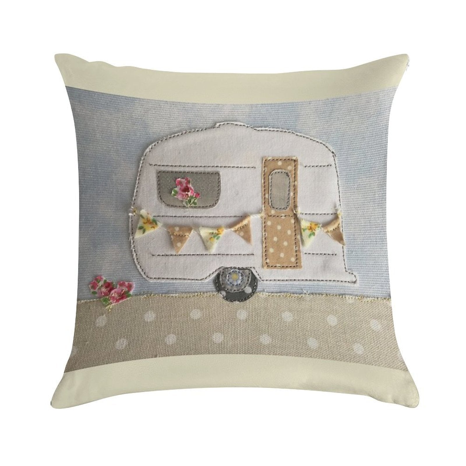 #Wedding Vintage Caravan Soft Reinforced Edging Throw Pillow