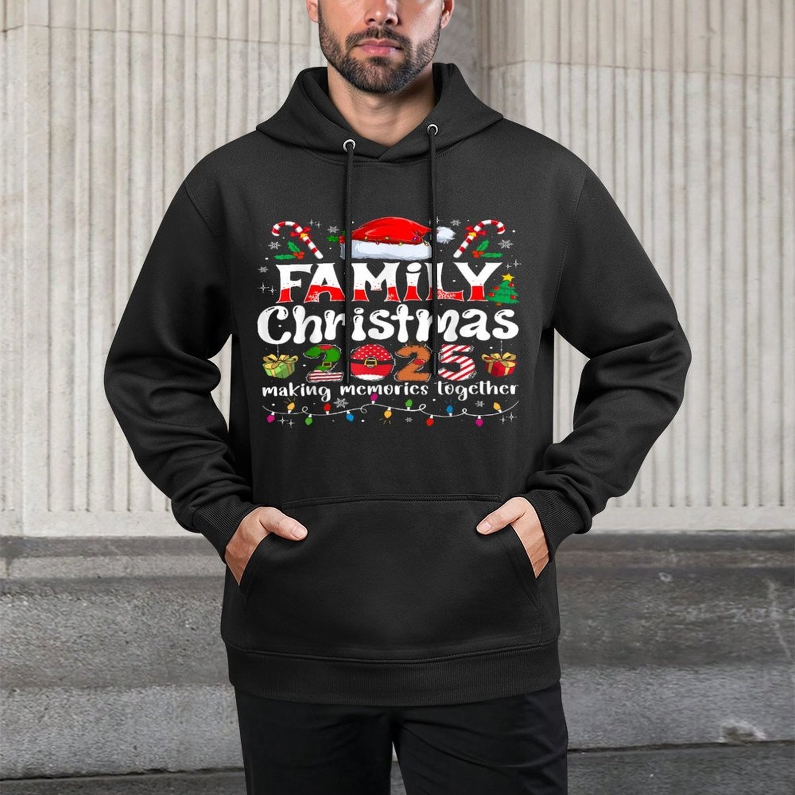 Family Christmas 2025 Matching Outfit Xmas Squad Santa Unisex Design Hoodie