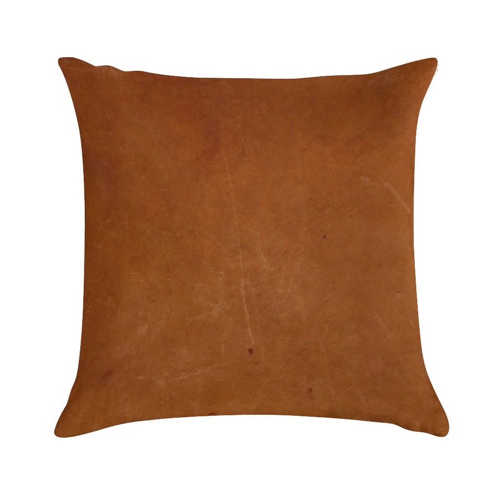 Rustic Leather Soft Decorative Cover Throw Pillow