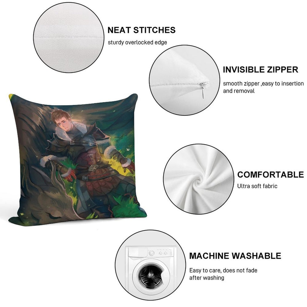 Ardbert & Seto Soft Shrink-Resistant Throw Pillow