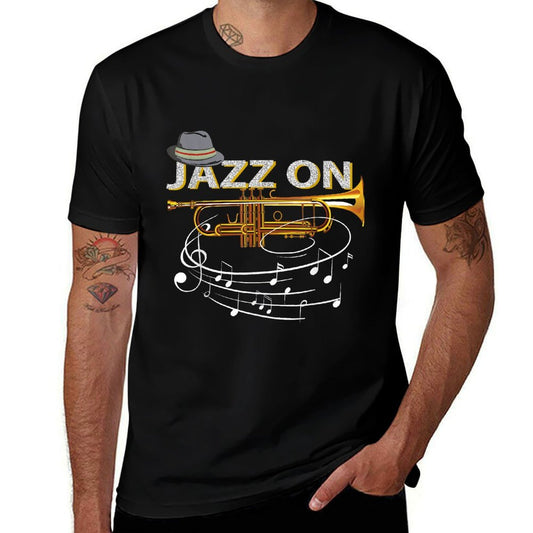 Vintage Jazz On Trumpet Player Blues Music Lovers Jazz Band  Heathered Texture T-Shirt