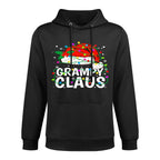 Grampy Claus Christmas Lights Pajama Family Matching Durable Construction Hoodie