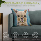 Alpaca Art Soft Shrink-Resistant Throw Pillow