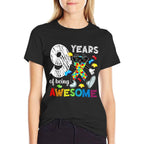 9th Autism Birthday Party Nine Year Old Autistic Boy  Stretchy T-Shirt