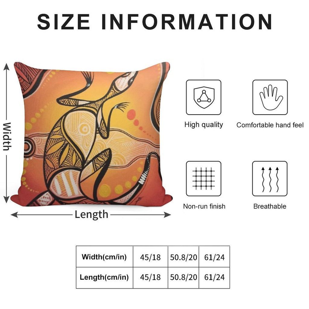 Australian Aboriginal Art Soft Style Accent Throw Pillow