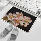 Macro of Aronia Melanocarpa Blossoms White Flowers  Stain-Proof Bath Mat