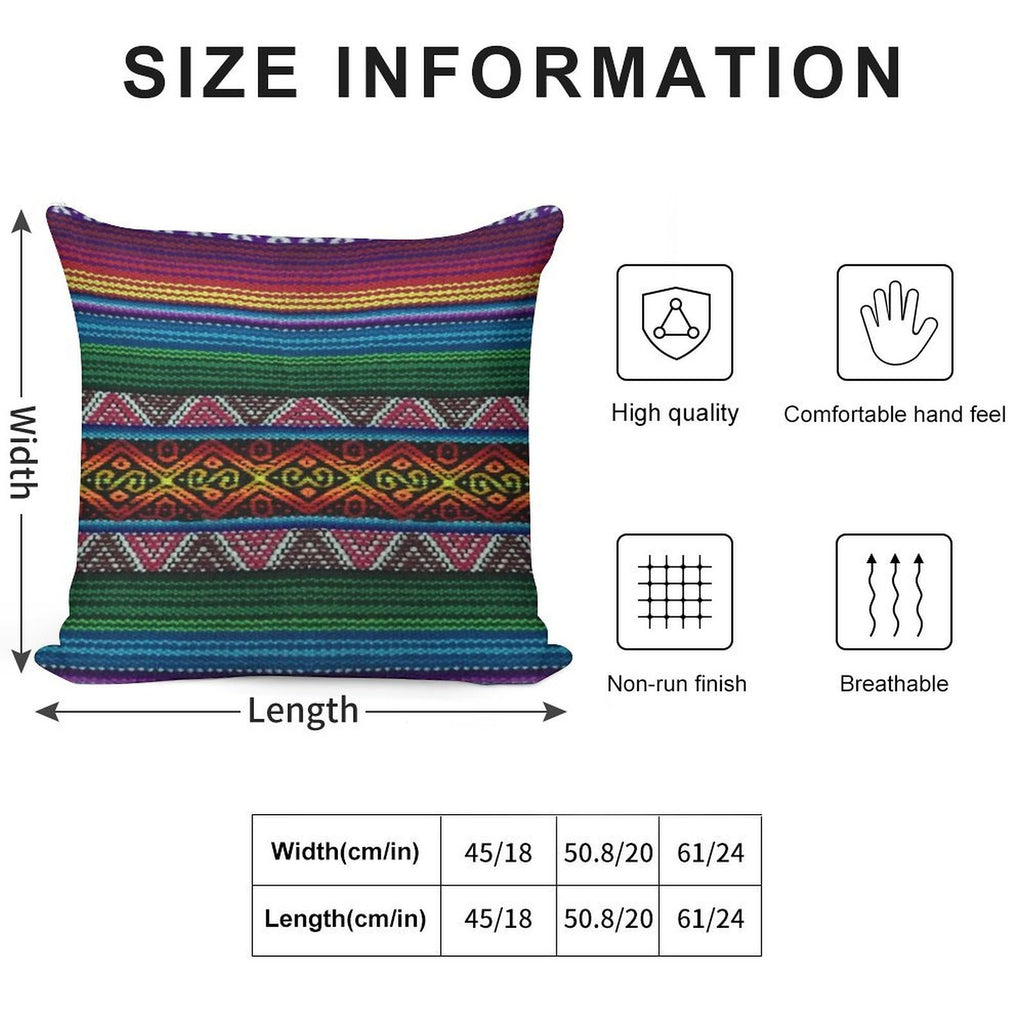 Peruvian Textile Pattern Soft Gift Ready Throw Pillow