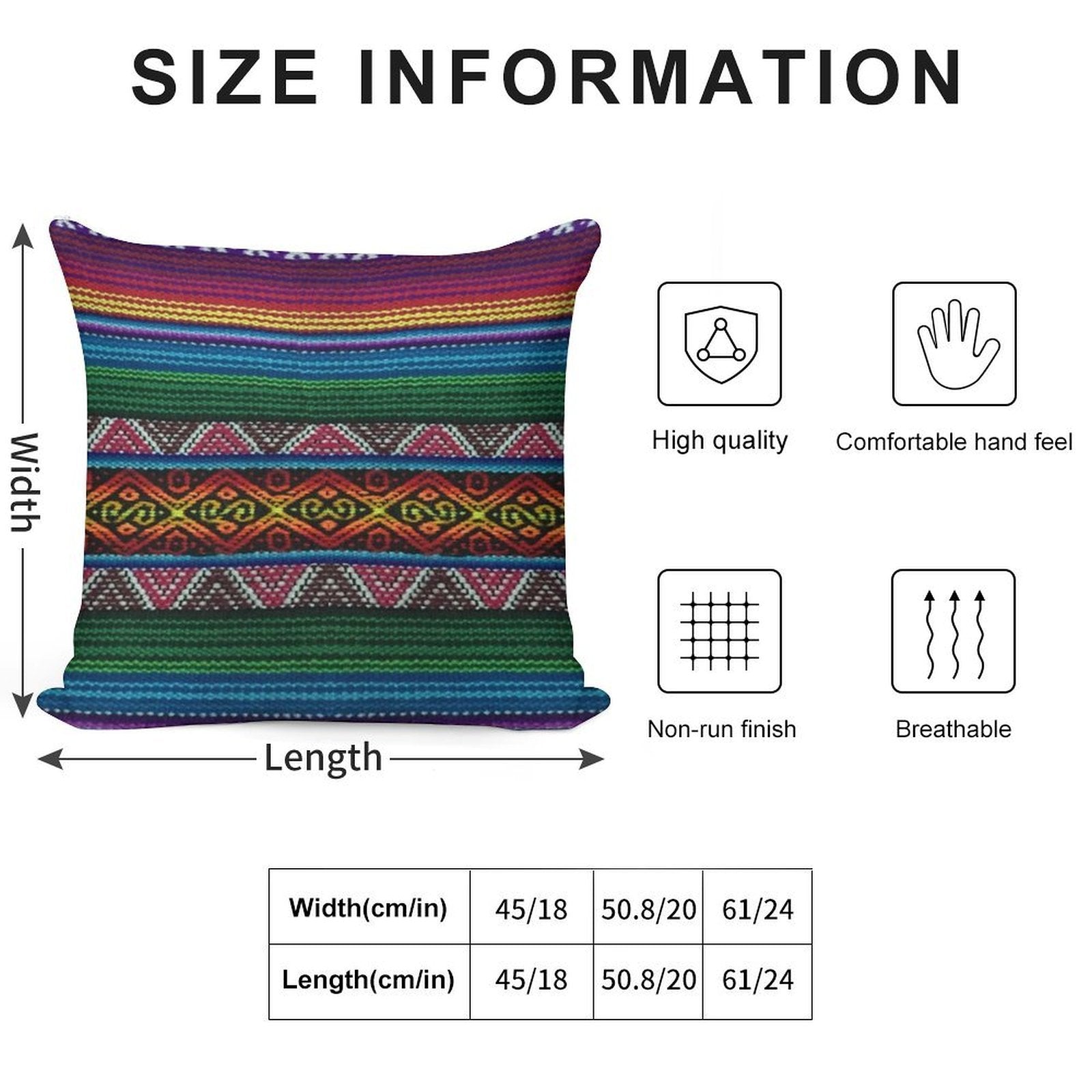 Peruvian Textile Pattern Soft Gift Ready Throw Pillow