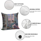 Early Morning Soft Bedroom Essential Throw Pillow