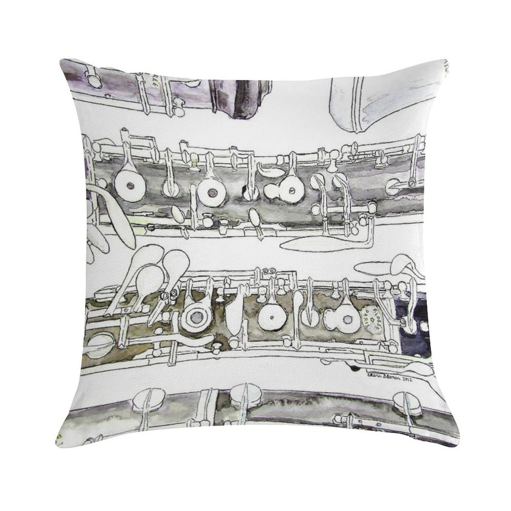 The Oboe Soft Home Decor Throw Pillow