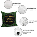 Second Breakfast Soft Washable Throw Pillow