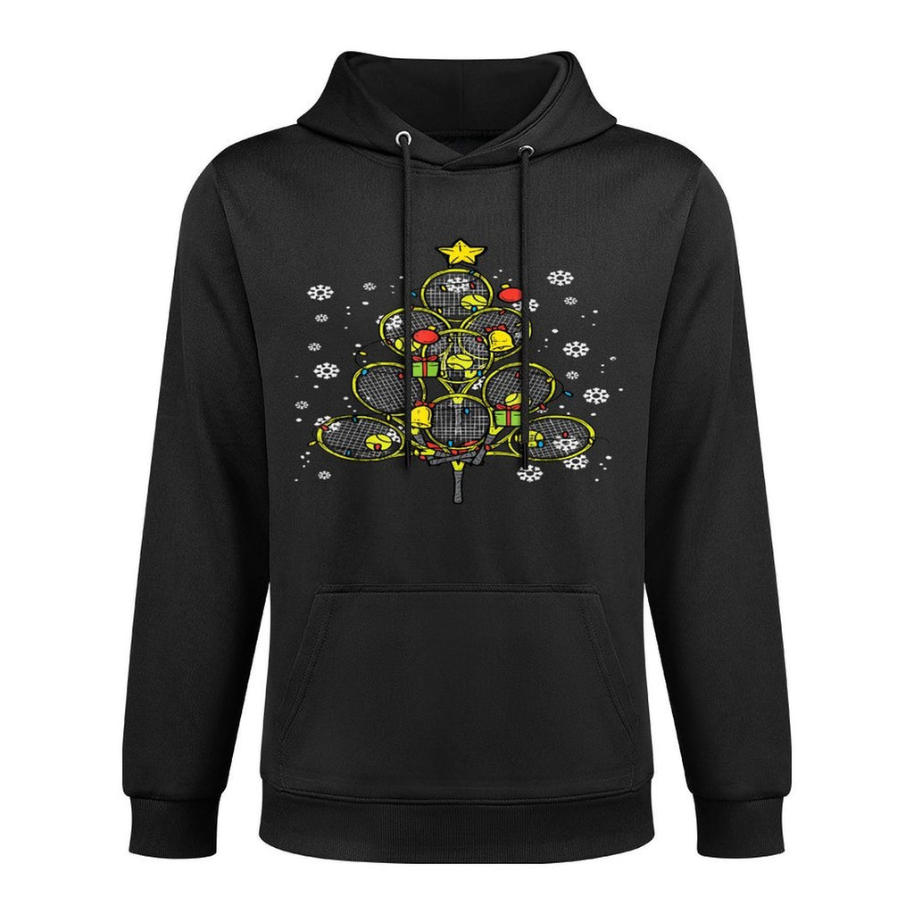 Tennis Christmas Tree Xmas Player Boys Girls Men Women Kids Layering Staple Hoodie
