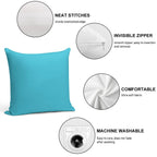 Turquoise Soft Reinforced Edging Throw Pillow