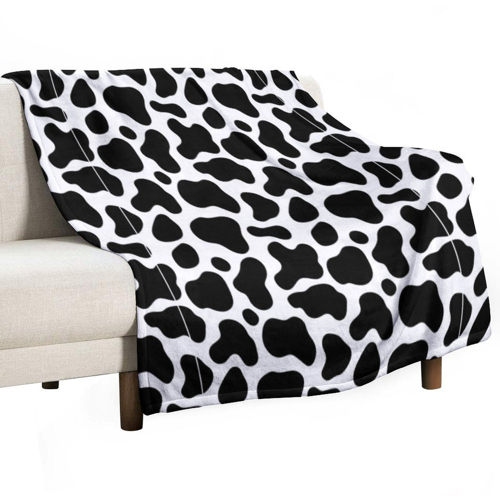 Cow Pattern Costume Shrink-resistant Throw Blanket
