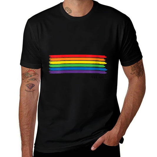 Womens Love Wins LGBTQ Pride Month  Heathered Texture T-Shirt