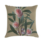 Australian Wildflower Watercolor Pincushion Hakea Soft High-Density Material Throw Pillow