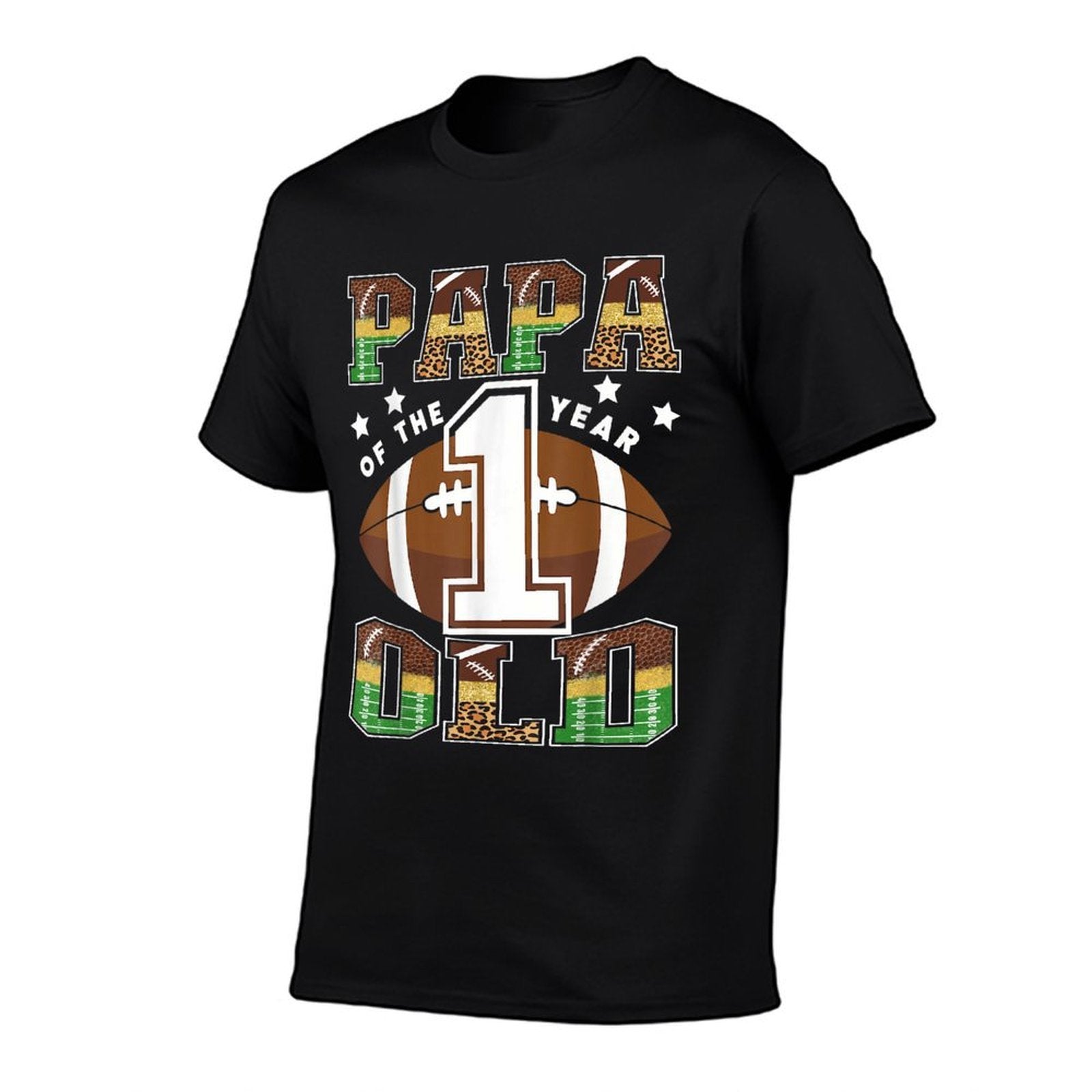 Papa Of The 1 Year Old Football 1St Year Down Birthday Comfortable T-Shirt