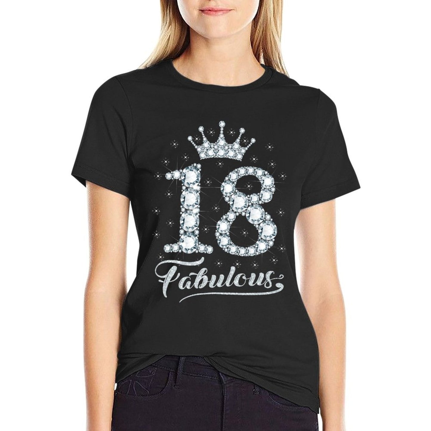 18 Fabulous 18 Years Old Happy 18th Birthday Girl Women  Breathable T-Shirt