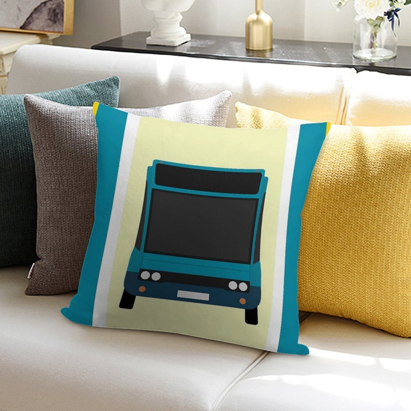 Arriva Optare Solo Soft Short Plush Fabric Throw Pillow