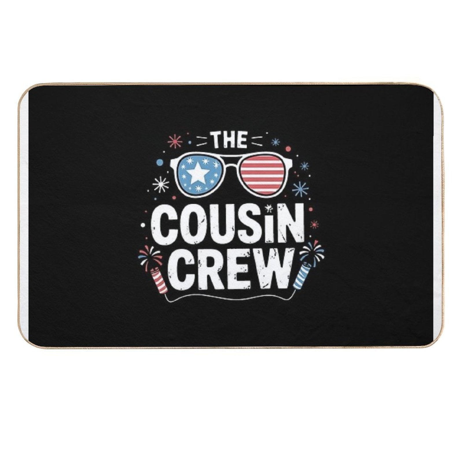 Cousin Crew 4th of July Patriotic American Family Matching  High-Traffic Bath Mat