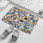 Donald Duck Kids Classic Funny Cartoon Ultimate Super Fine HD Collage  Dirt-Trapping Bath Mat