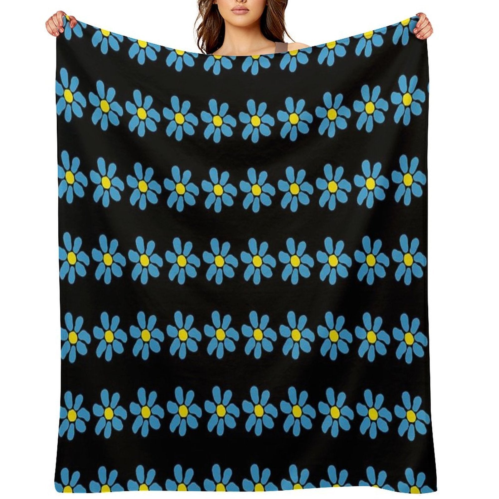 James Daisy Easy Care Throw Blanket