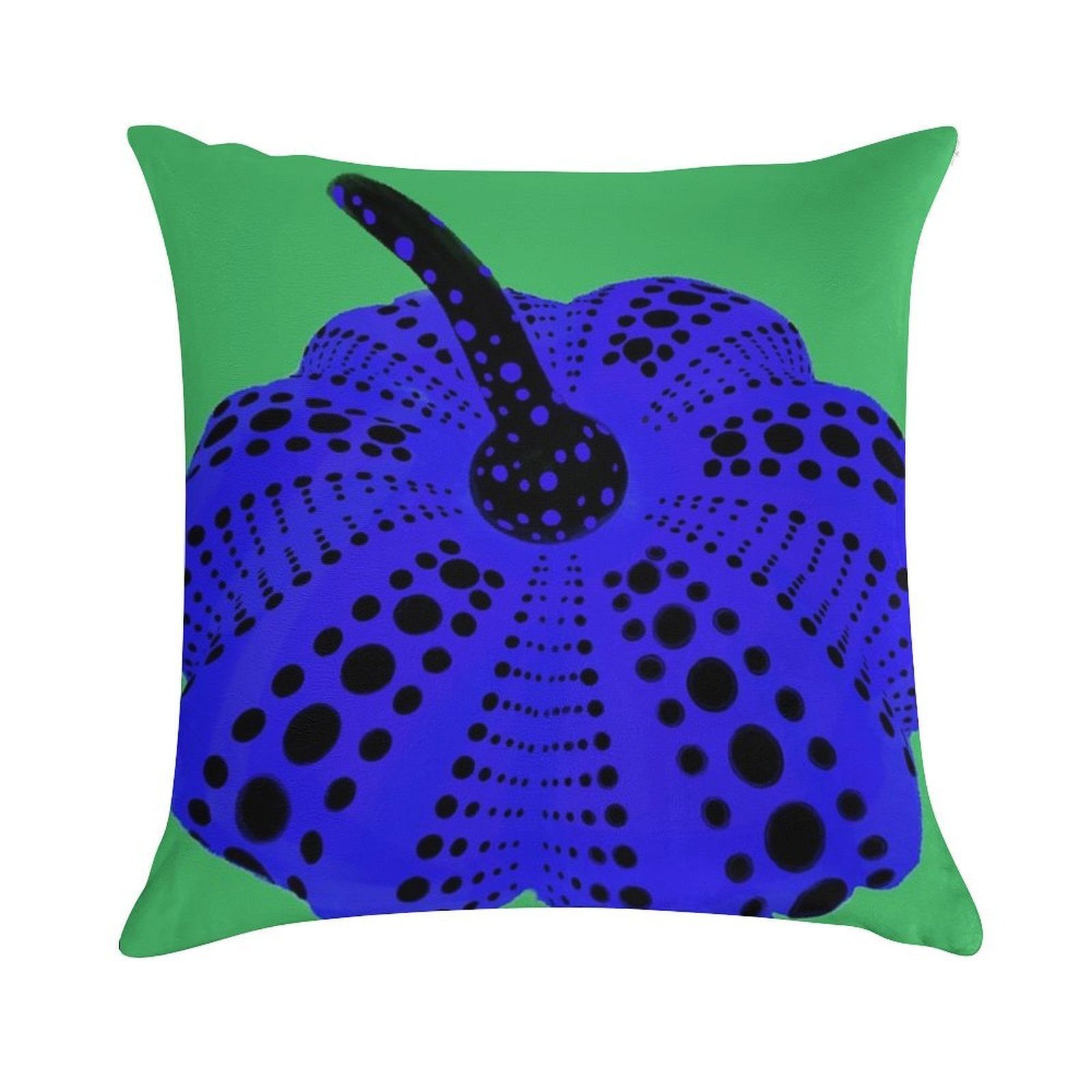 Polka Dot Pumpkin Soft Short Plush Fabric Throw Pillow