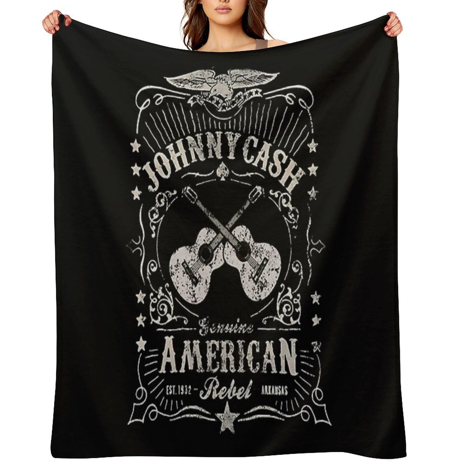 Johnny Cash - Genuine American Rebel Multi-functional Throw Blanket