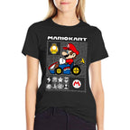 Mario Kart Rally Driver Schematics Mario  Wrinkle-resistant T-Shirt