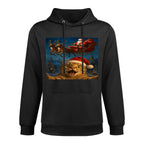 Cat Selfie Santa Claus Christmas Xmas Shape Retention Hoodie