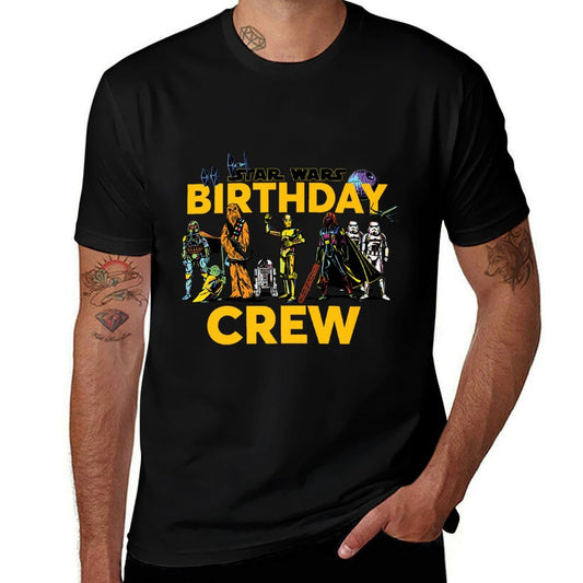 Star Wars Classic Characters Birthday Crew Party Matching Premium  Heathered Texture T-Shirt