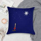 Moravian Star And Moravian Candle In The Sky... Soft Reinforced Edging Throw Pillow