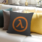 Half Life Lambda Symbol Soft Washable Throw Pillow