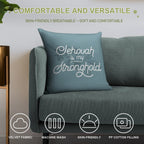 JEHOVAH IS MY STRONGHOLD Soft Fade-Resistant Throw Pillow