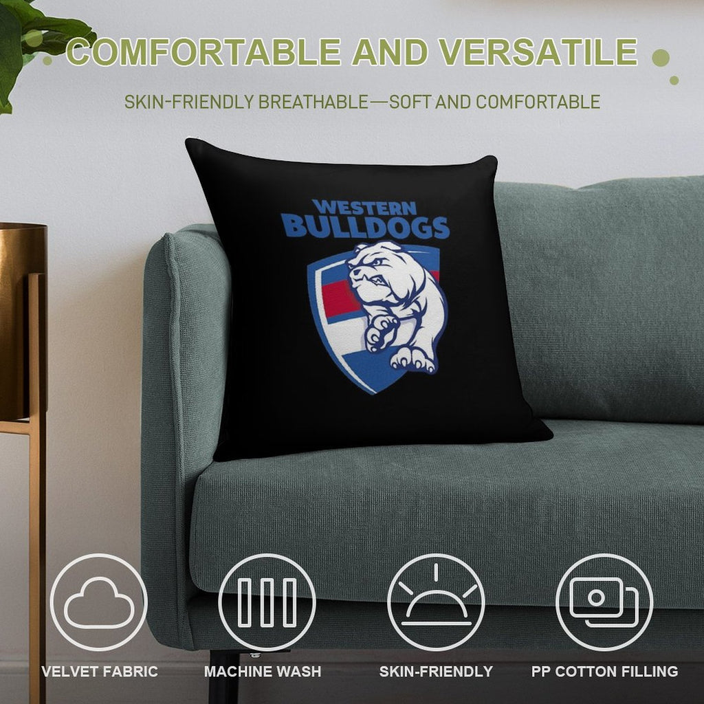 Bulldogs-western Soft Decorative Cover Throw Pillow