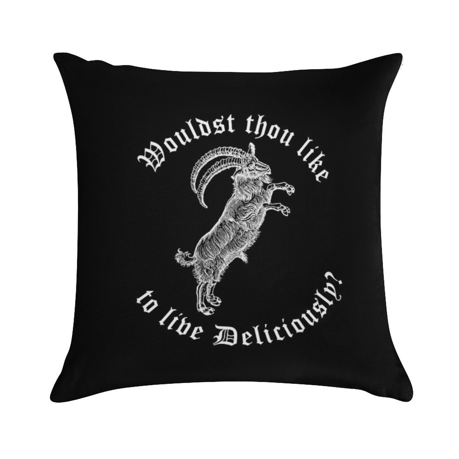 White Phillip Wouldst Thou Like To Live Deliciously Soft Shrink-Resistant Throw Pillow