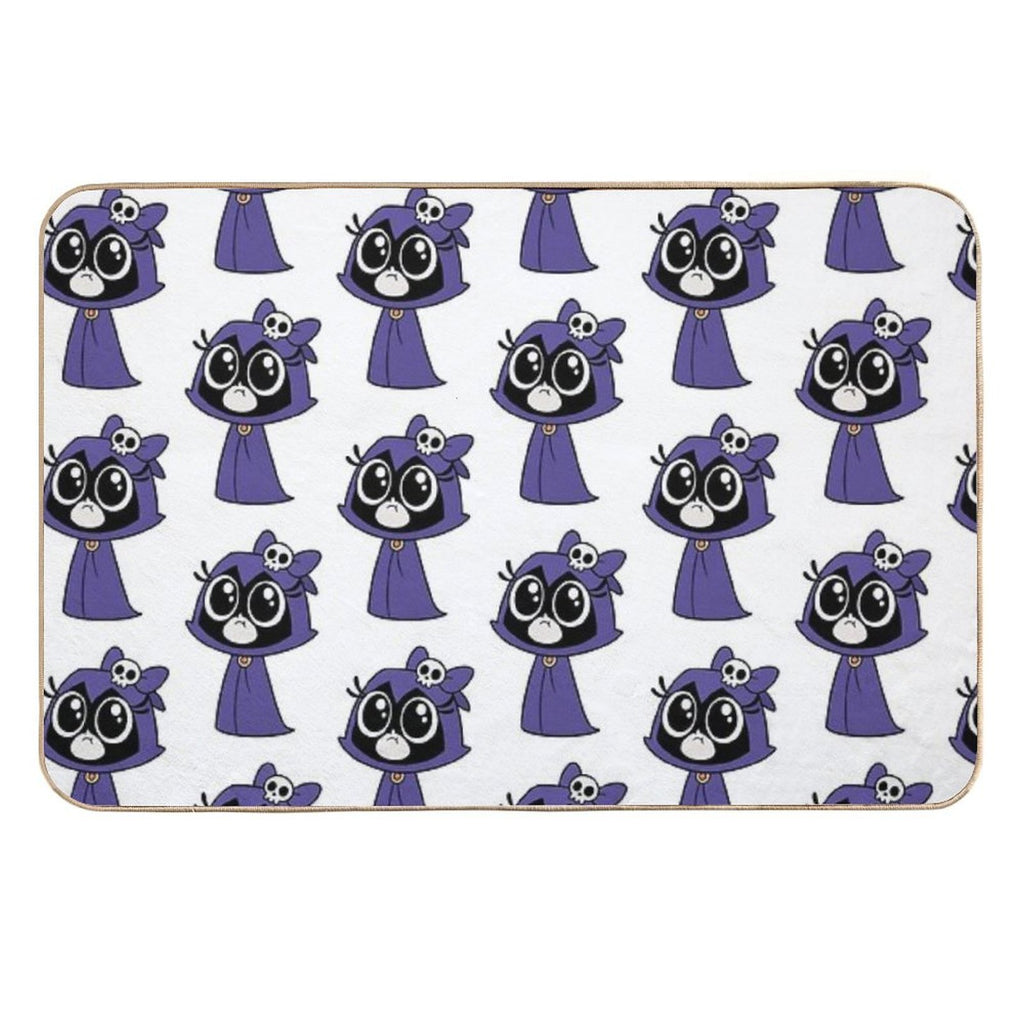 Chibi Raven Baby  Long-Lasting Bath Mat
