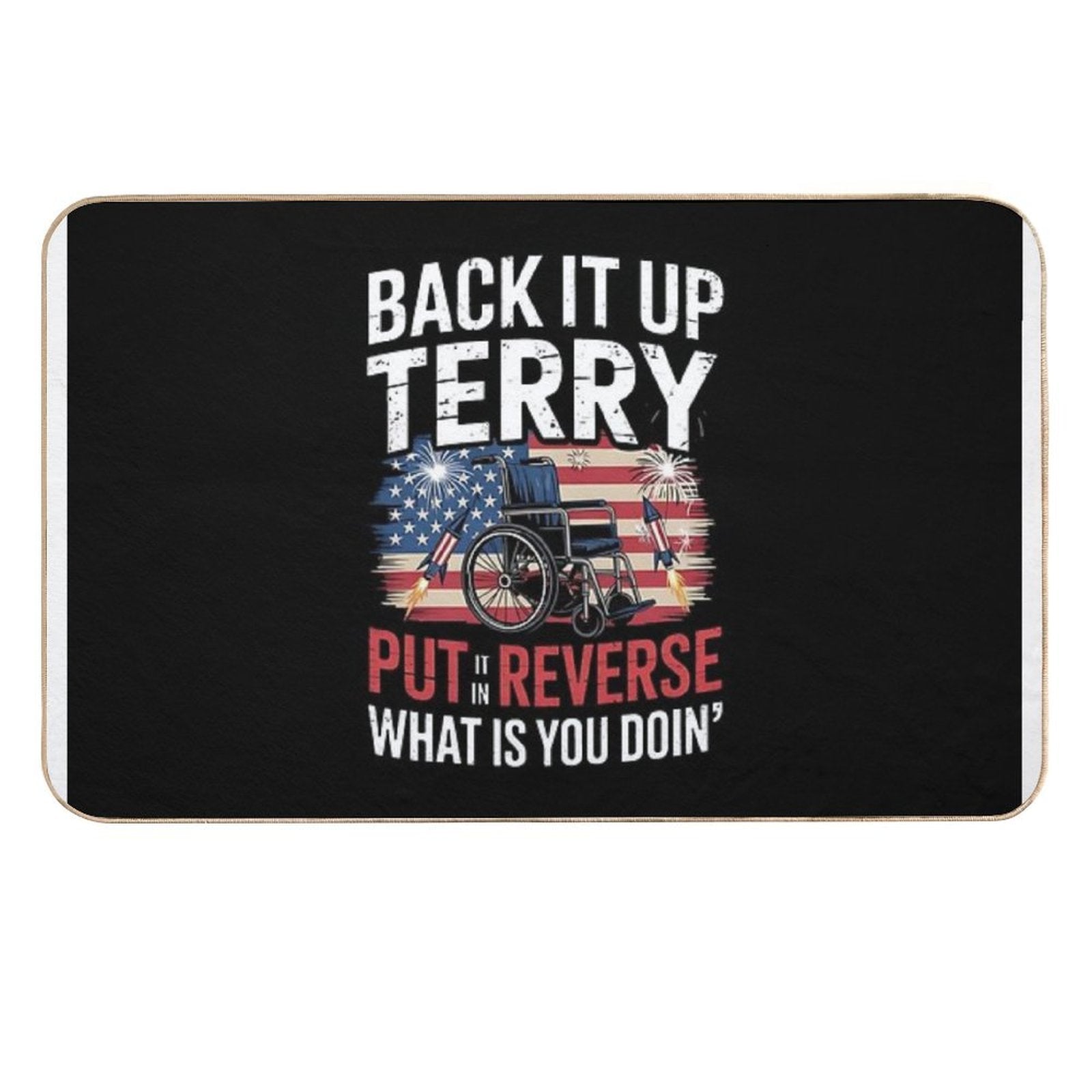 Back It Up Terry Put It In Reverse 4th Of July Fireworks  Multi-Purpose Bath Mat