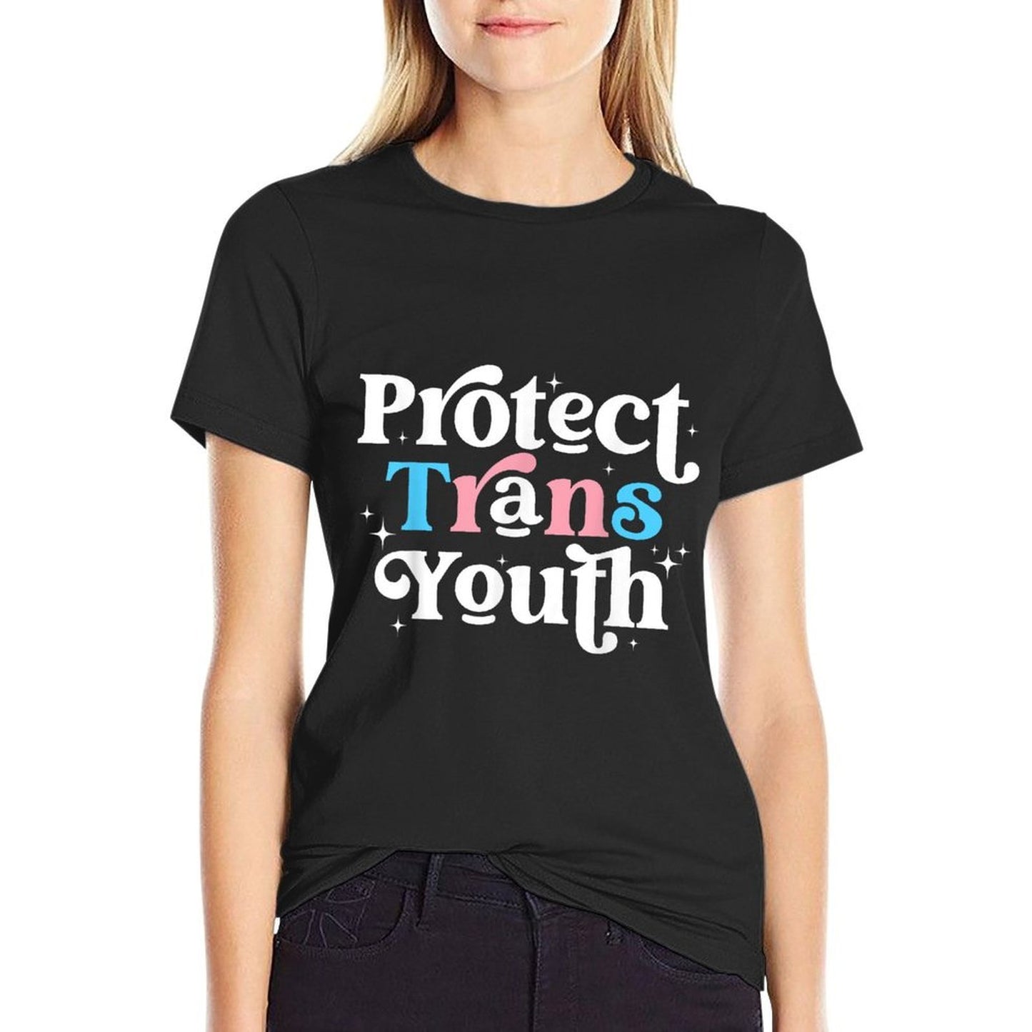 Transgender LGBT Pride Protect Trans Youth  Easy-care T-Shirt