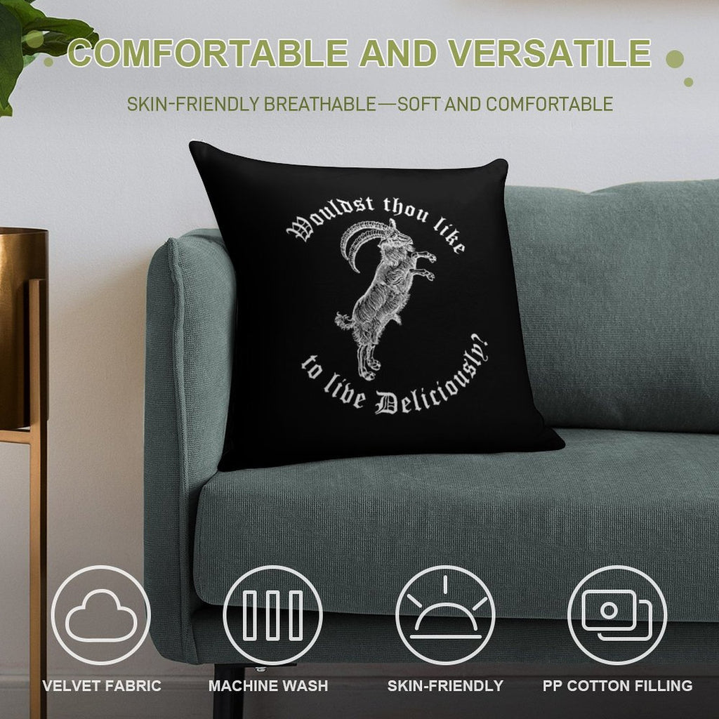 White Phillip Wouldst Thou Like To Live Deliciously Soft Shrink-Resistant Throw Pillow