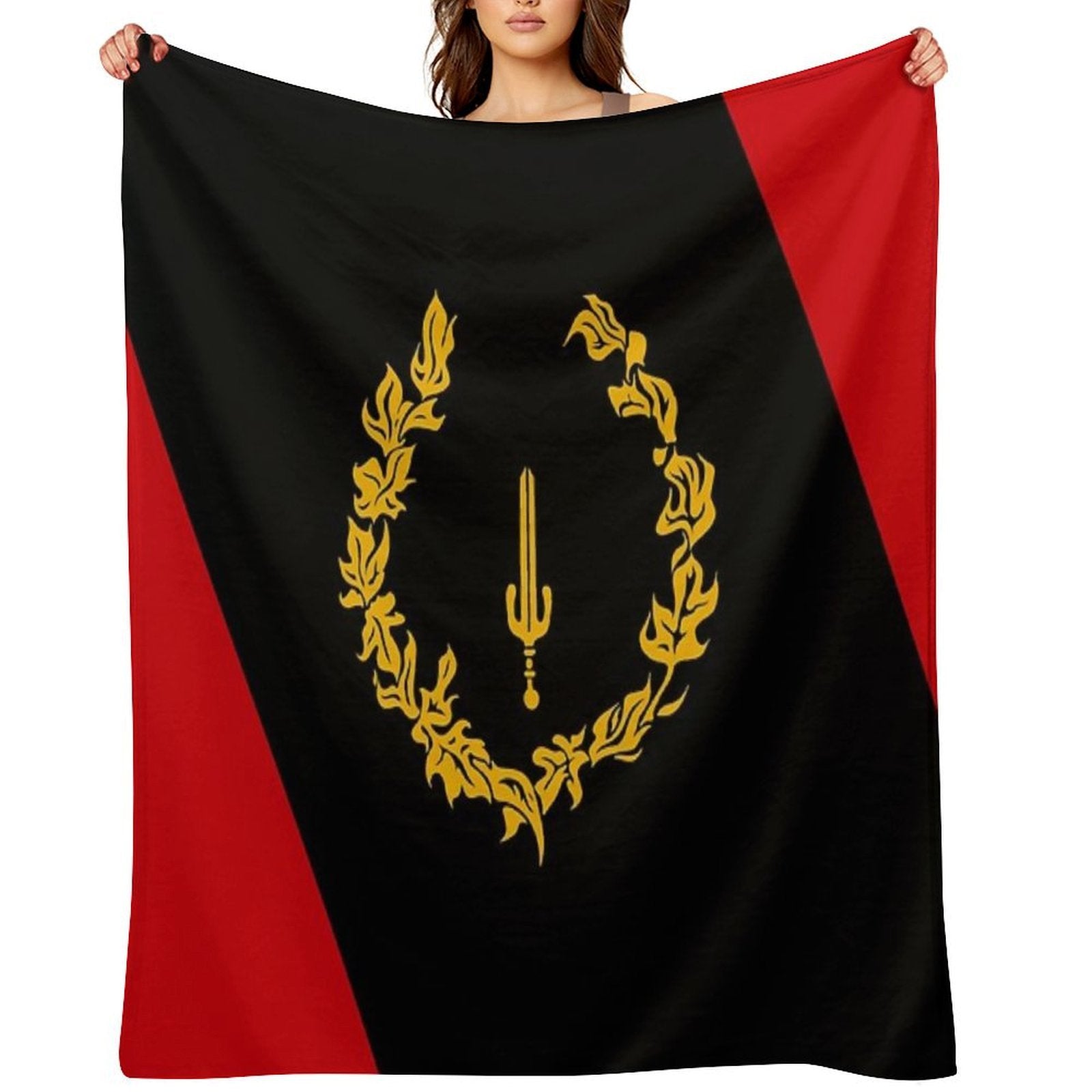 Black American Heritage Flag Travel-friendly Throw Blanket