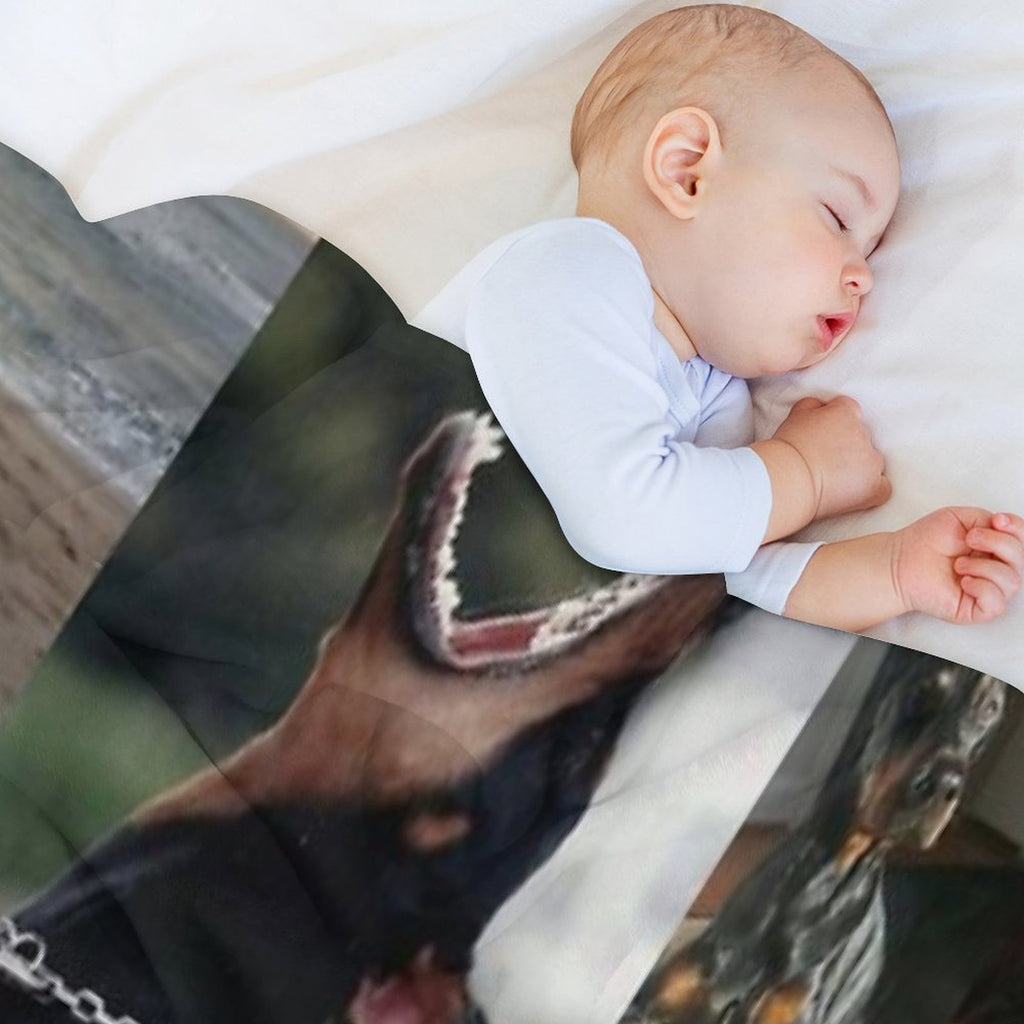 The Dobermann Collage Premium Throw Blanket