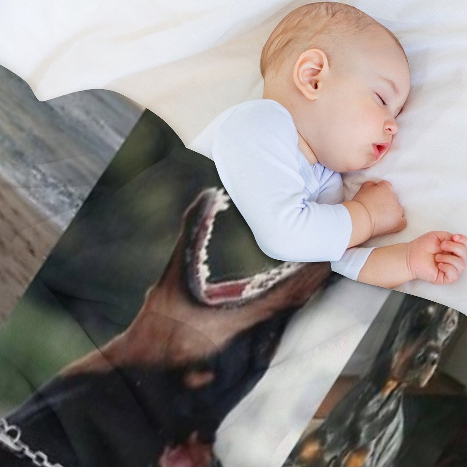 The Dobermann Collage Premium Throw Blanket