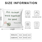 All Things Work Together for Good Soft Reinforced Edging Throw Pillow