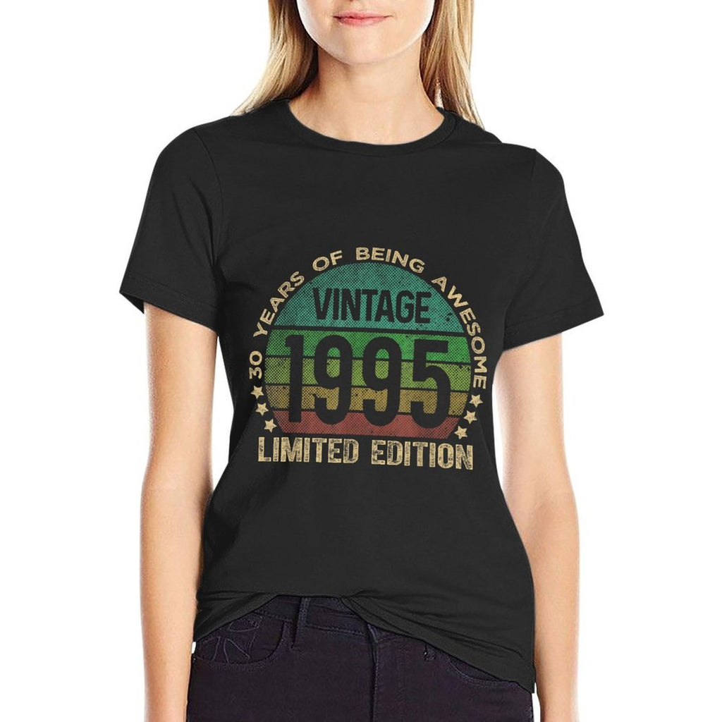 30 Year Old Gifts Vintage 1995 Limited Edition 30th Birthday  High-quality Stitching T-Shirt