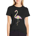 Flamingo Boho Tie Dye Hippie Retro  Soft T-Shirt