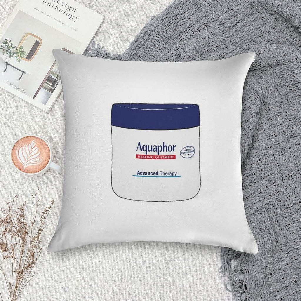 Aquaphor Soft Hidden Zipper Throw Pillow