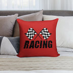 Racing Flags Checkered Flag Car Window Bumper Decal Soft Fade-Resistant Throw Pillow
